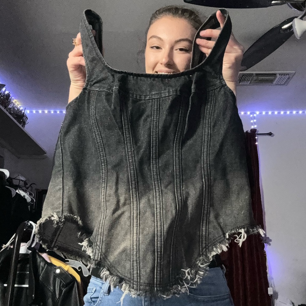Brand new black corset top
